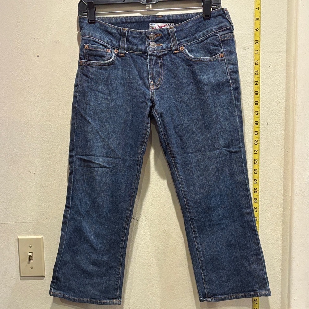 Red Engine Women's Cropped Blue Jeans